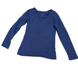 Susan Bristol Blue women's sweater Angora Rabbit Hair Wool Blend Size M